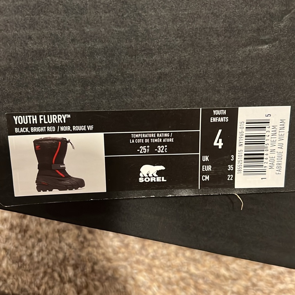 Sorel Youth Flurry size 4 - Picture 5 of 5